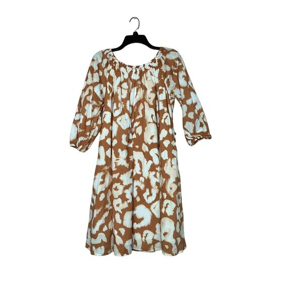 Elizabeth and James Burnt Orange Day Glow Tie Dye casual Dress sz large floral - Picture 3 of 14